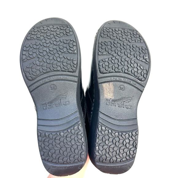 Dansko Black Swirl Marble Leather Clogs Size EU 36/ US 6 - Picture 6 of 6